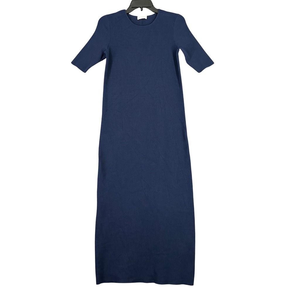 Scanlan Theodore Crepe Knit Maxi Dress Women S Crew Neck Short Sleeve Party Work